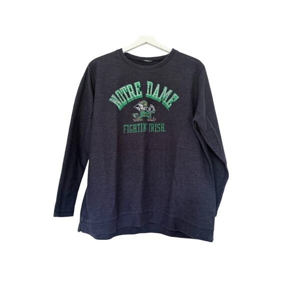 Vintage Champion Corduroy Corded Crewneck Sweatshirt Notre Dame University XL - Picture 1 of 7